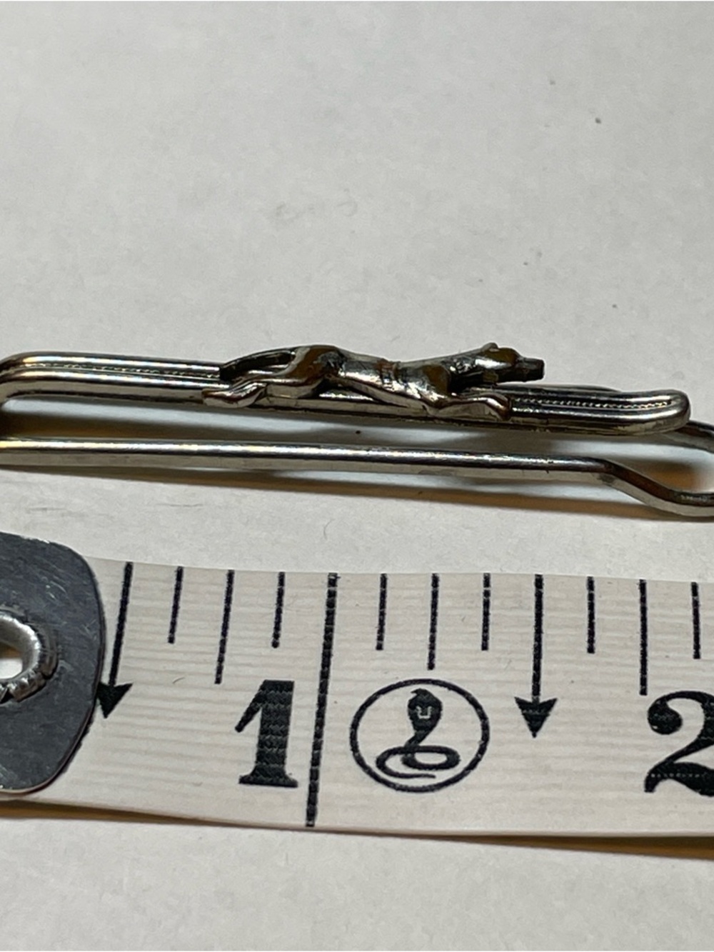 Greyhound Racing Dog Vintage Tie Bar Clip animal unbranded